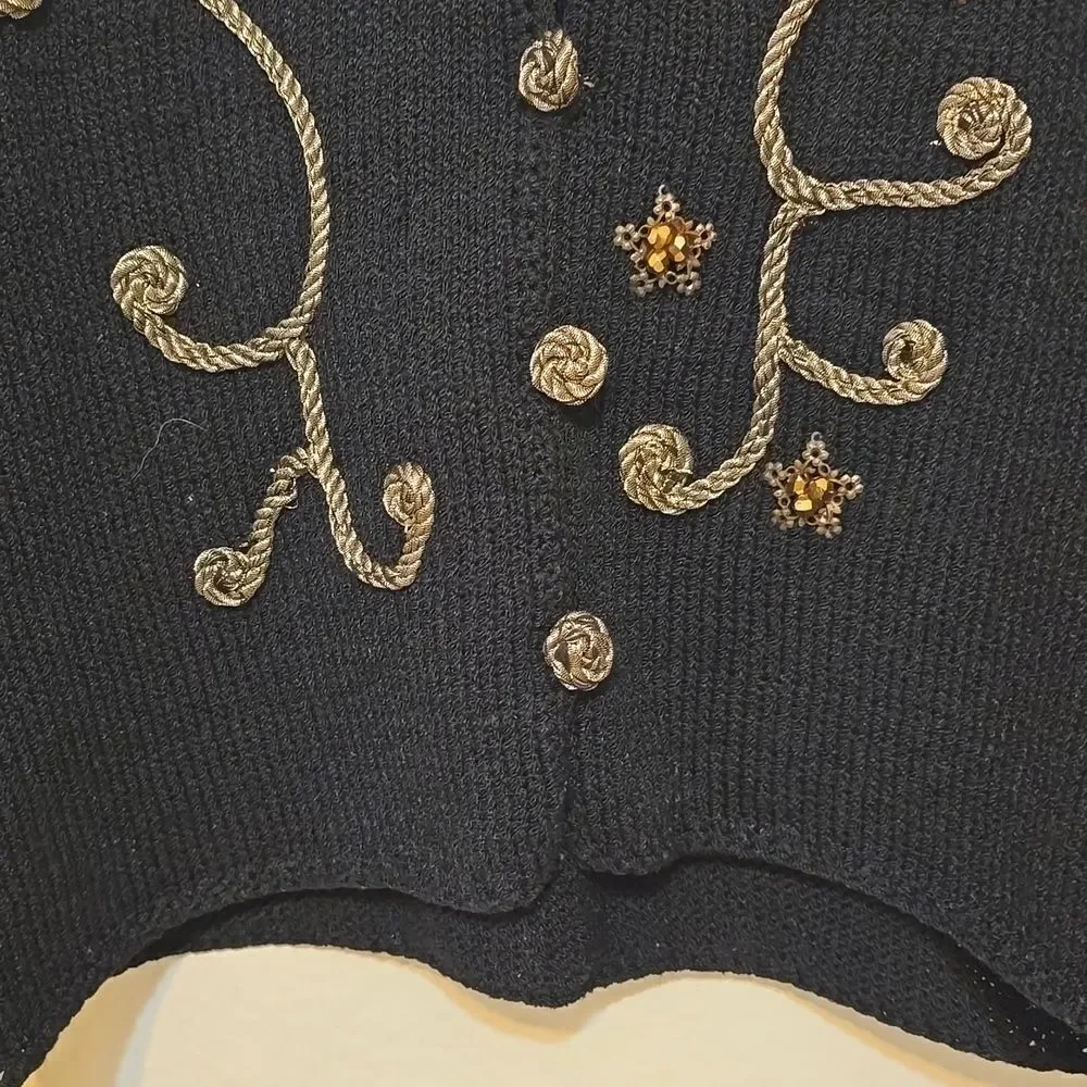 Lianne barnes‎ cropped knit vintage sweater size m